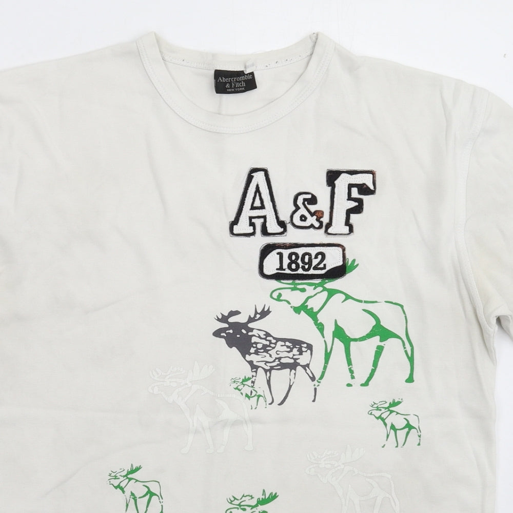Abercrombie & Fitch Mens White    T-Shirt Size XL