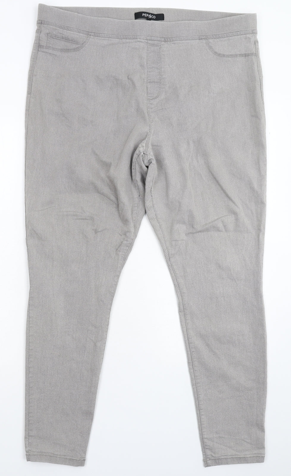 Pep&Co Womens Grey  Denim Jegging Jeans Size 18 L29 in