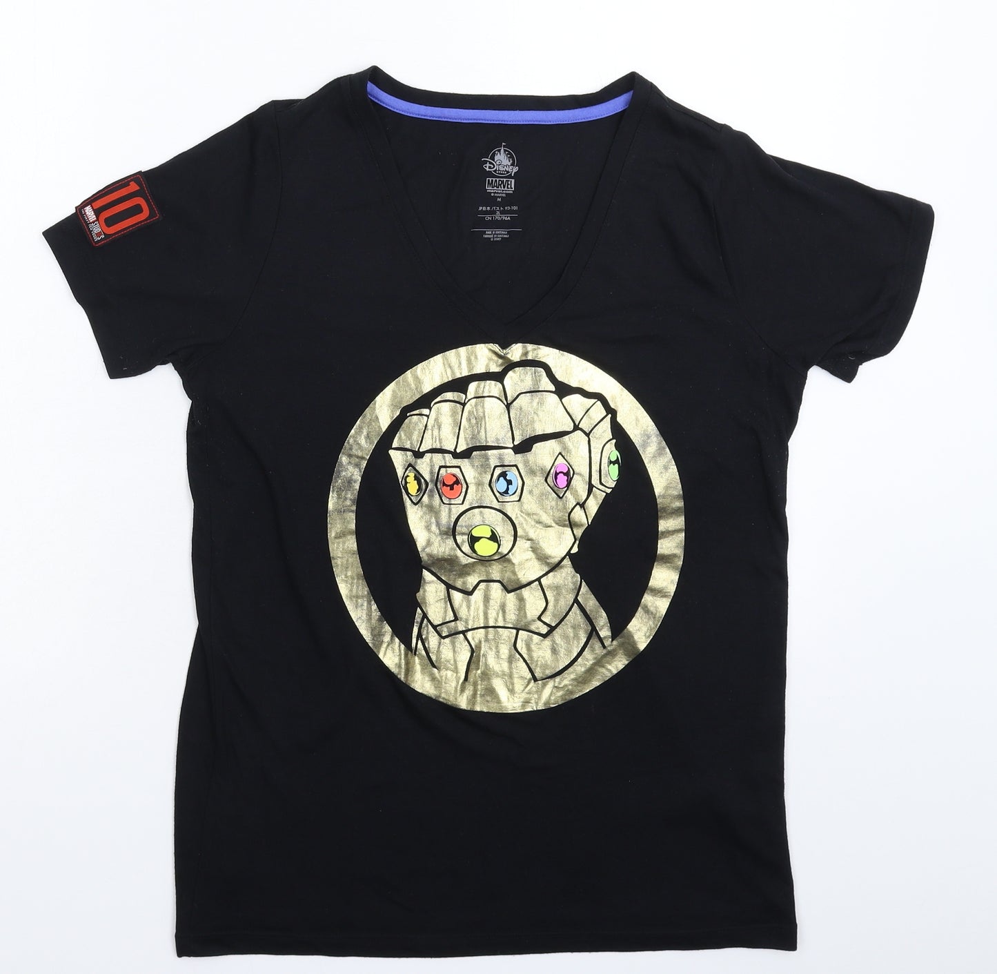 Disney Womens Black   Basic T-Shirt Size M  - Marvel