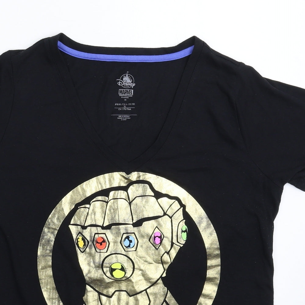 Disney Womens Black   Basic T-Shirt Size M  - Marvel