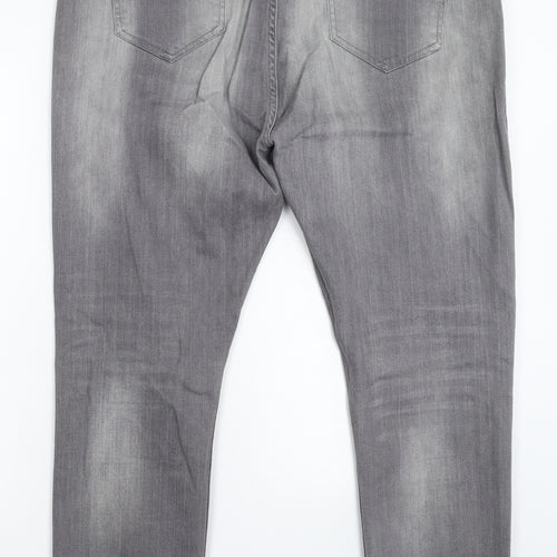 Pep&Co Womens Grey  Denim Straight Jeans Size 20 L28 in