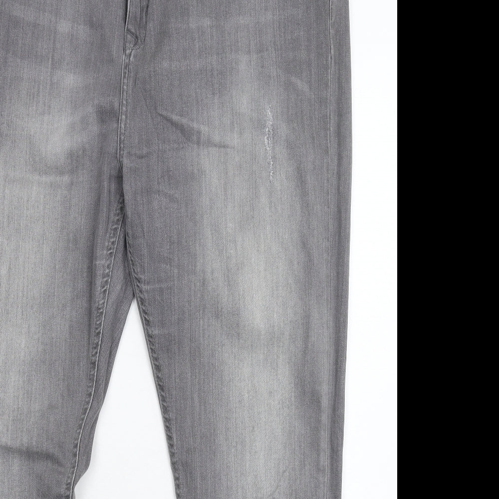 Pep&Co Womens Grey  Denim Straight Jeans Size 20 L28 in