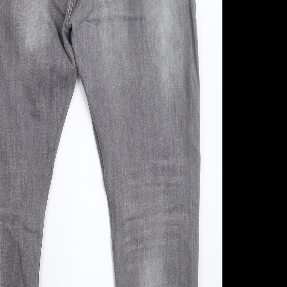 Pep&Co Womens Grey  Denim Straight Jeans Size 20 L28 in