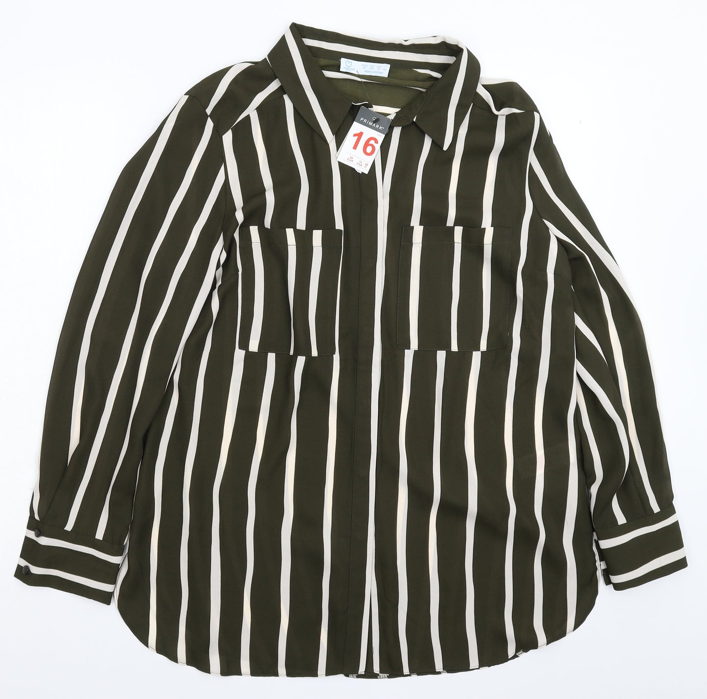 Primark Womens Grey Striped  Shift  Size 16