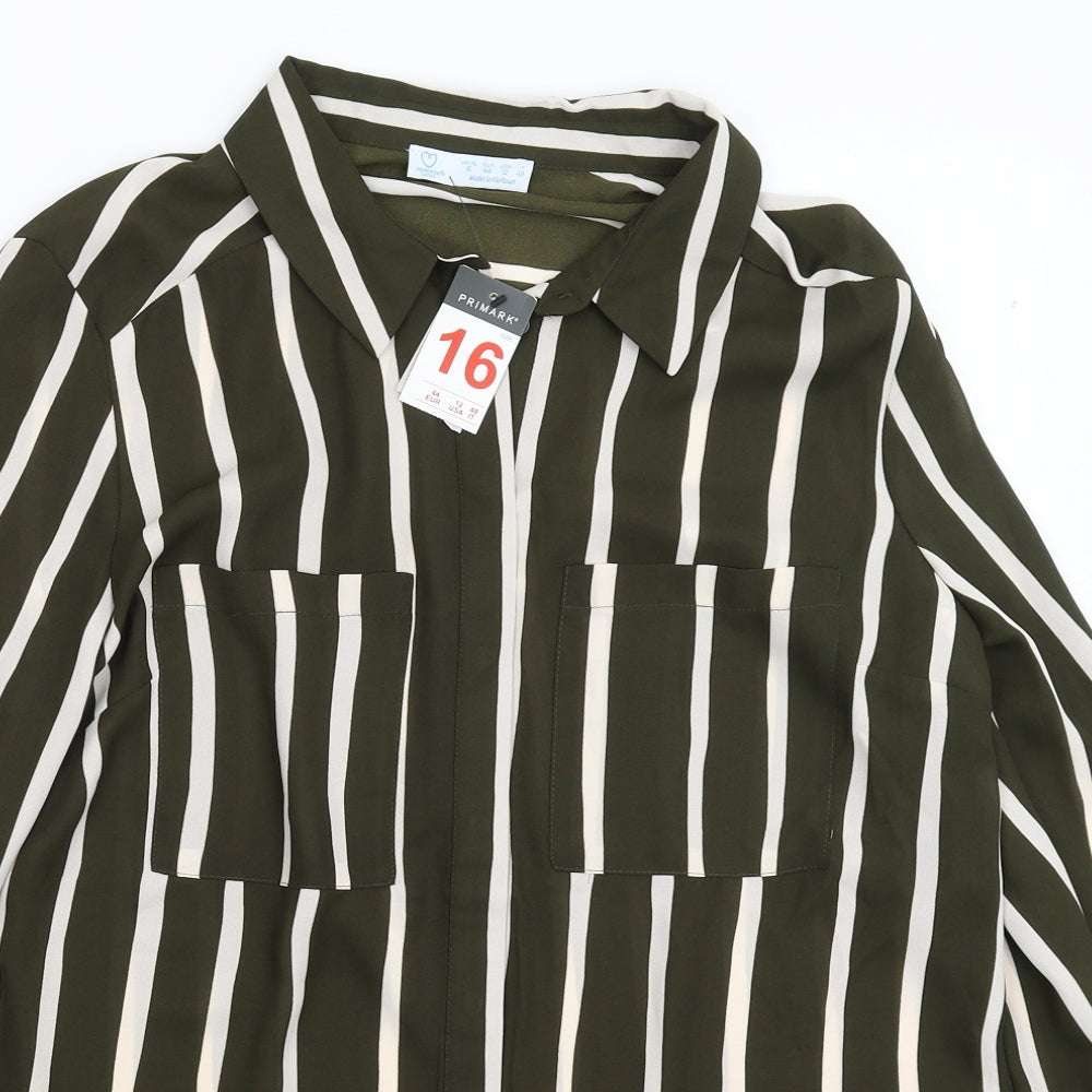 Primark Womens Grey Striped  Shift  Size 16