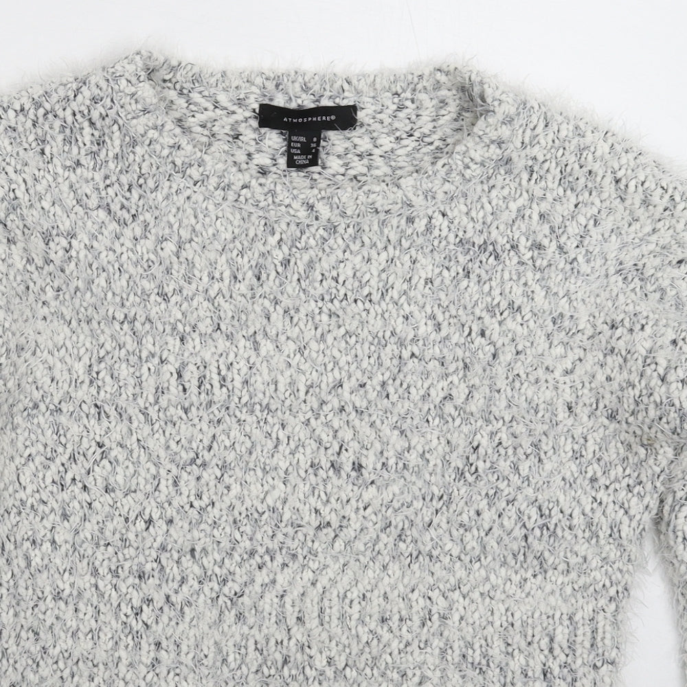 Atmosphere Womens Grey  Knit Pullover Jumper Size 8