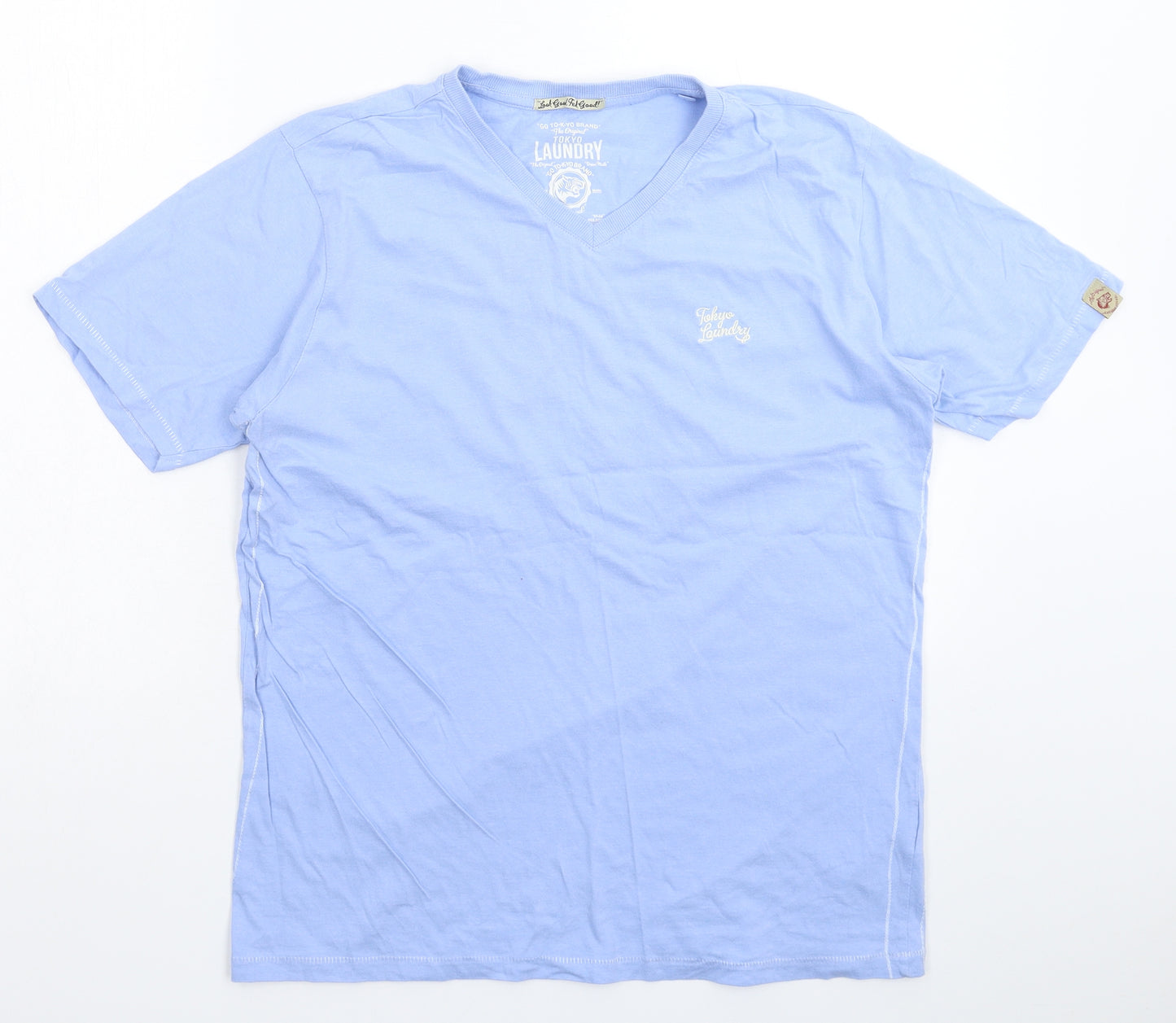 Tokyo Laundry Mens Blue    T-Shirt Size L