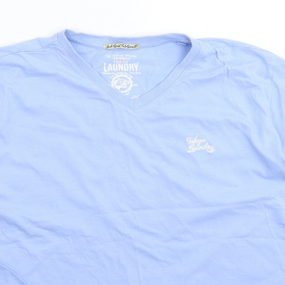 Tokyo Laundry Mens Blue    T-Shirt Size L