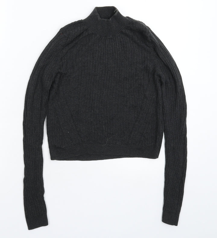 Topshop Womens Grey  Knit Pullover Jumper Size 10