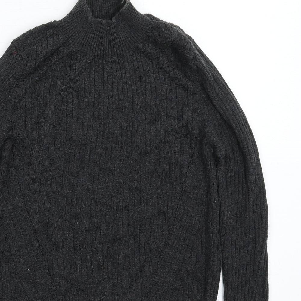 Topshop Womens Grey  Knit Pullover Jumper Size 10
