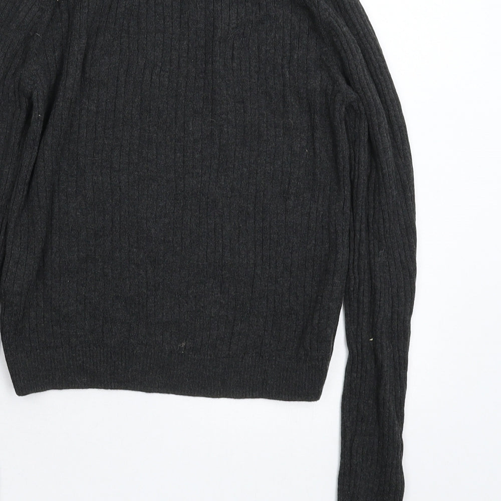 Topshop Womens Grey  Knit Pullover Jumper Size 10