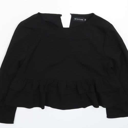 PRETTYLITTLETHING Womens Black   Basic Blouse Size 10