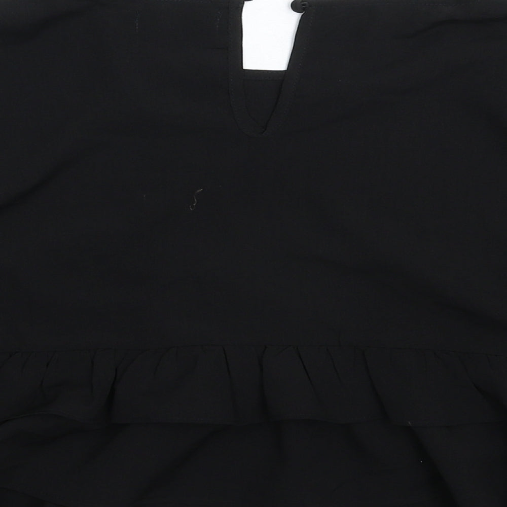 PRETTYLITTLETHING Womens Black   Basic Blouse Size 10
