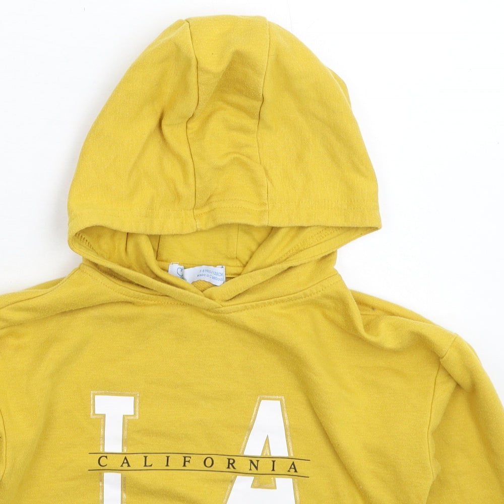 Primark Boys Yellow   Pullover Hoodie Size 7-8 Years