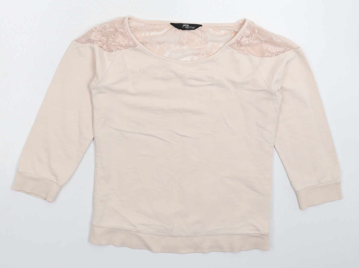 Jane Norman Womens Beige   Pullover Sweatshirt Size 10