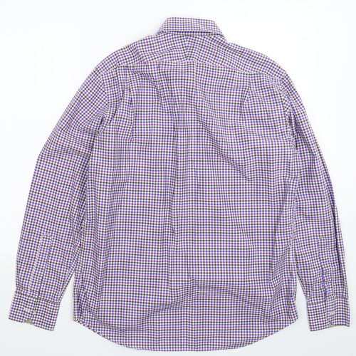 Simon Carter Mens Multicoloured Check   Dress Shirt Size 16
