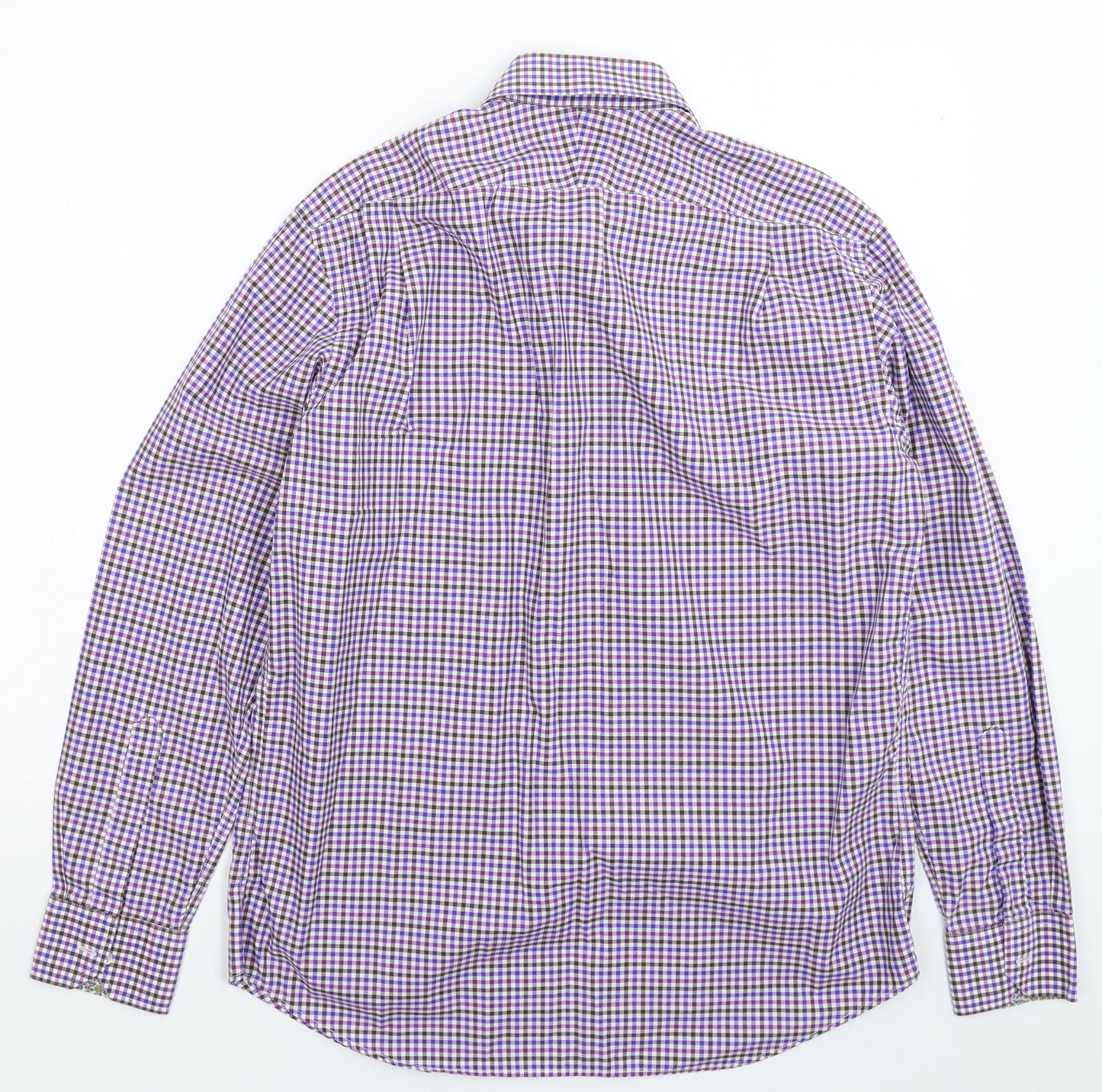Simon Carter Mens Multicoloured Check   Dress Shirt Size 16