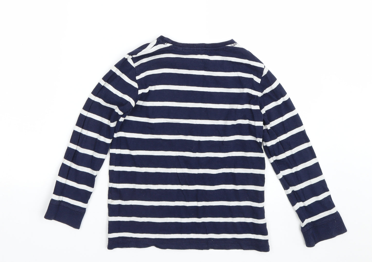 NEXT Boys Blue Striped  Basic T-Shirt Size 6 Years