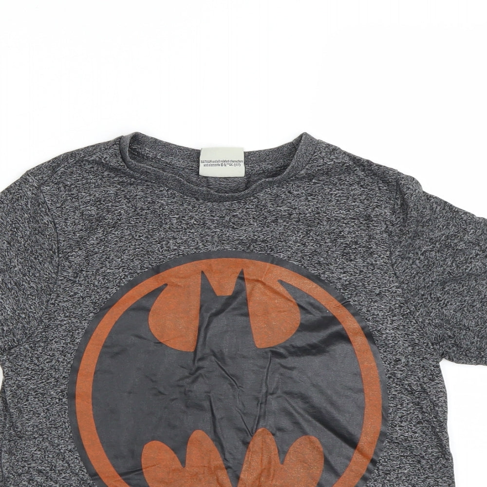 Batman Boys Grey   Basic T-Shirt Size 9-10 Years  - Batman