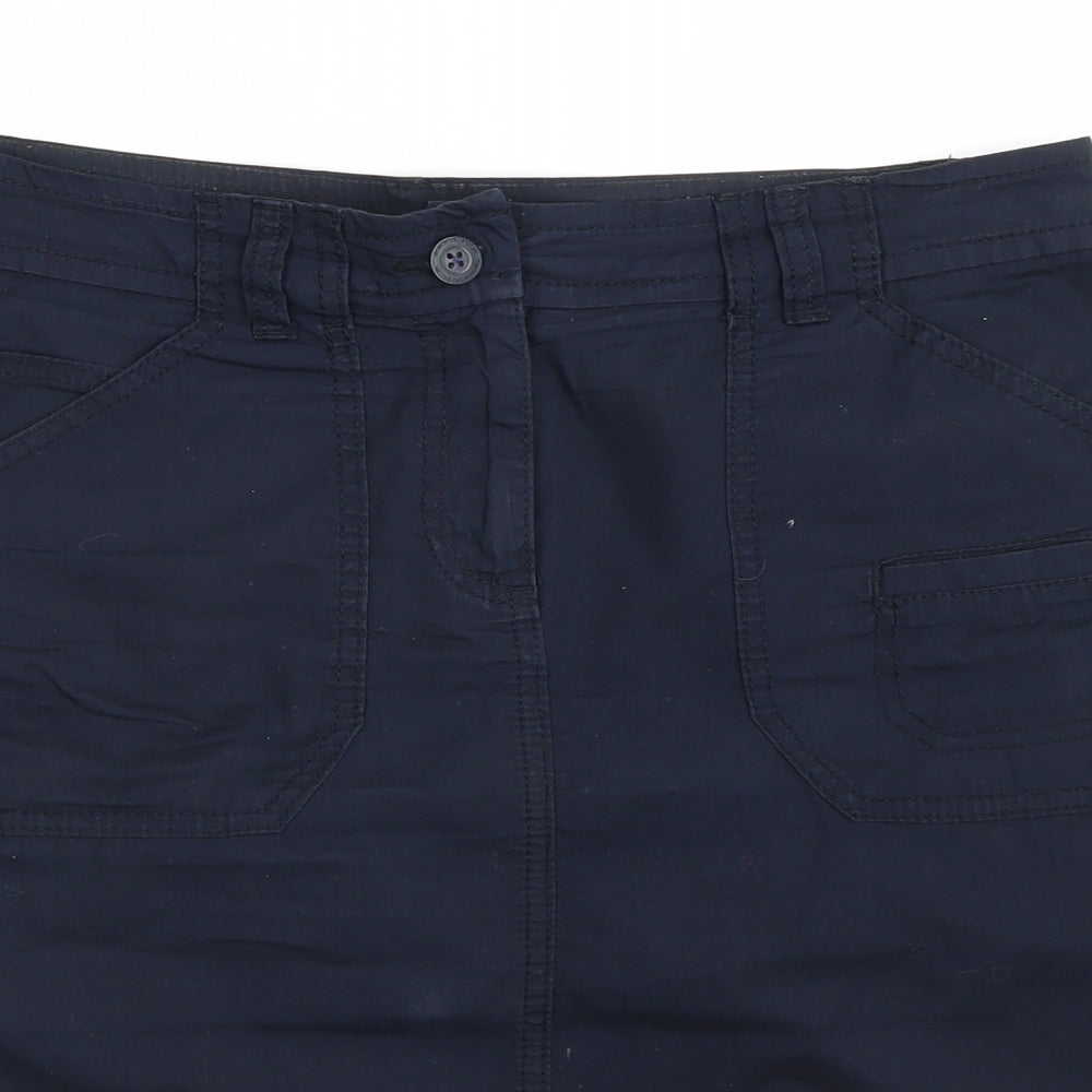 M&S Womens Blue   Cargo Skirt Size 10