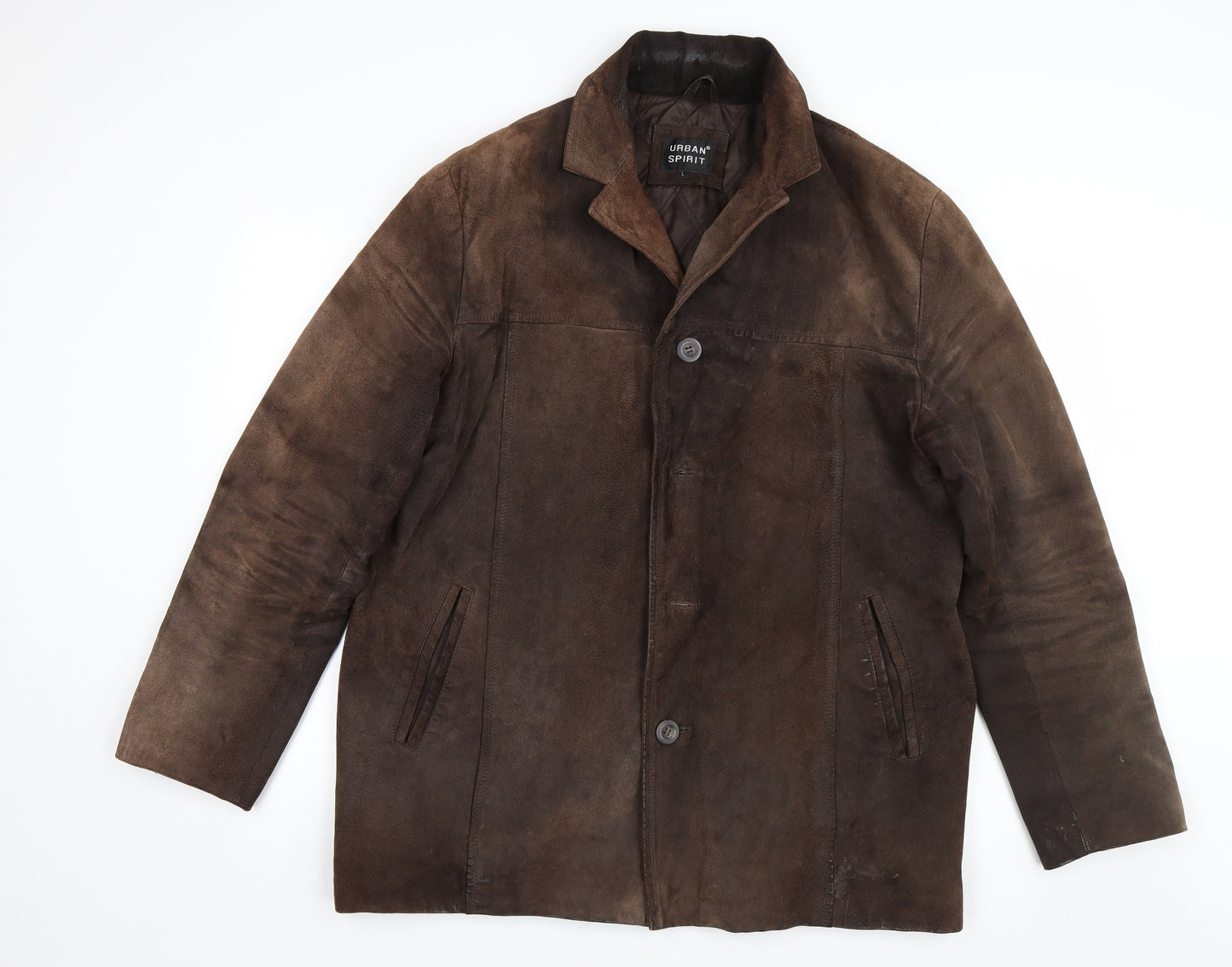 Urban Spirit Mens Brown   Overcoat Coat Size L