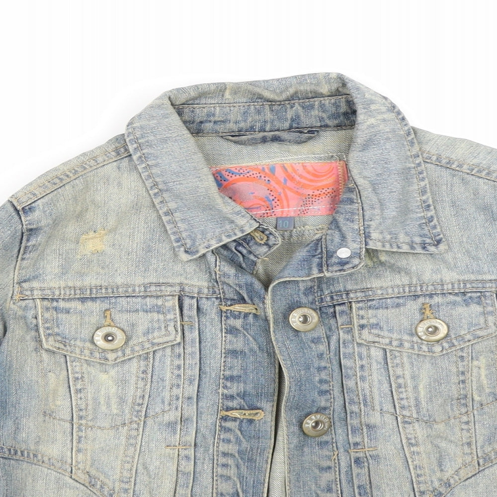 New Look Girls Blue  Denim Jacket  Size 10 Years