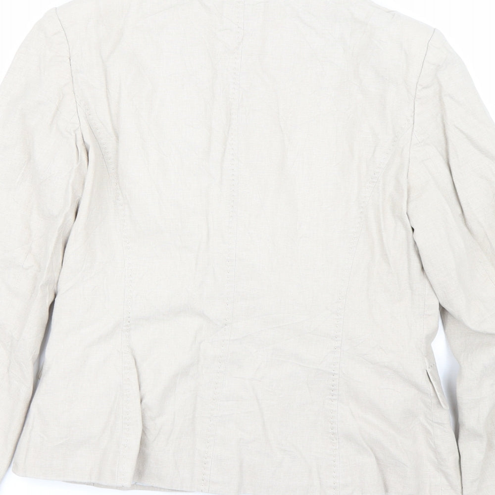 m&s Womens Beige   Jacket Suit Size 14