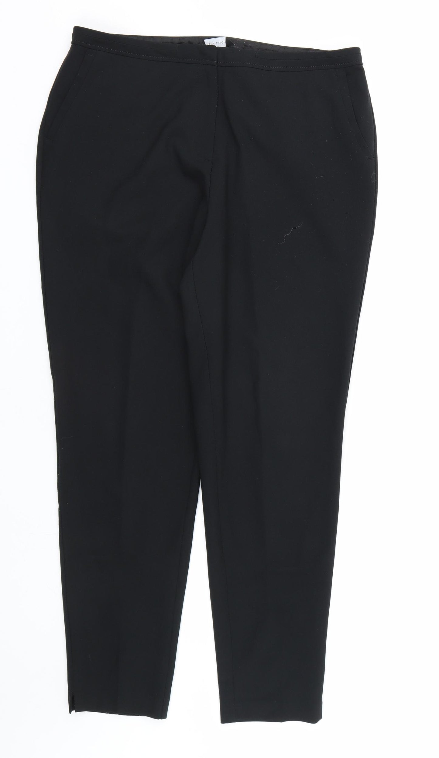 New Look Womens Black   Carrot Trousers Size 14 L27 in
