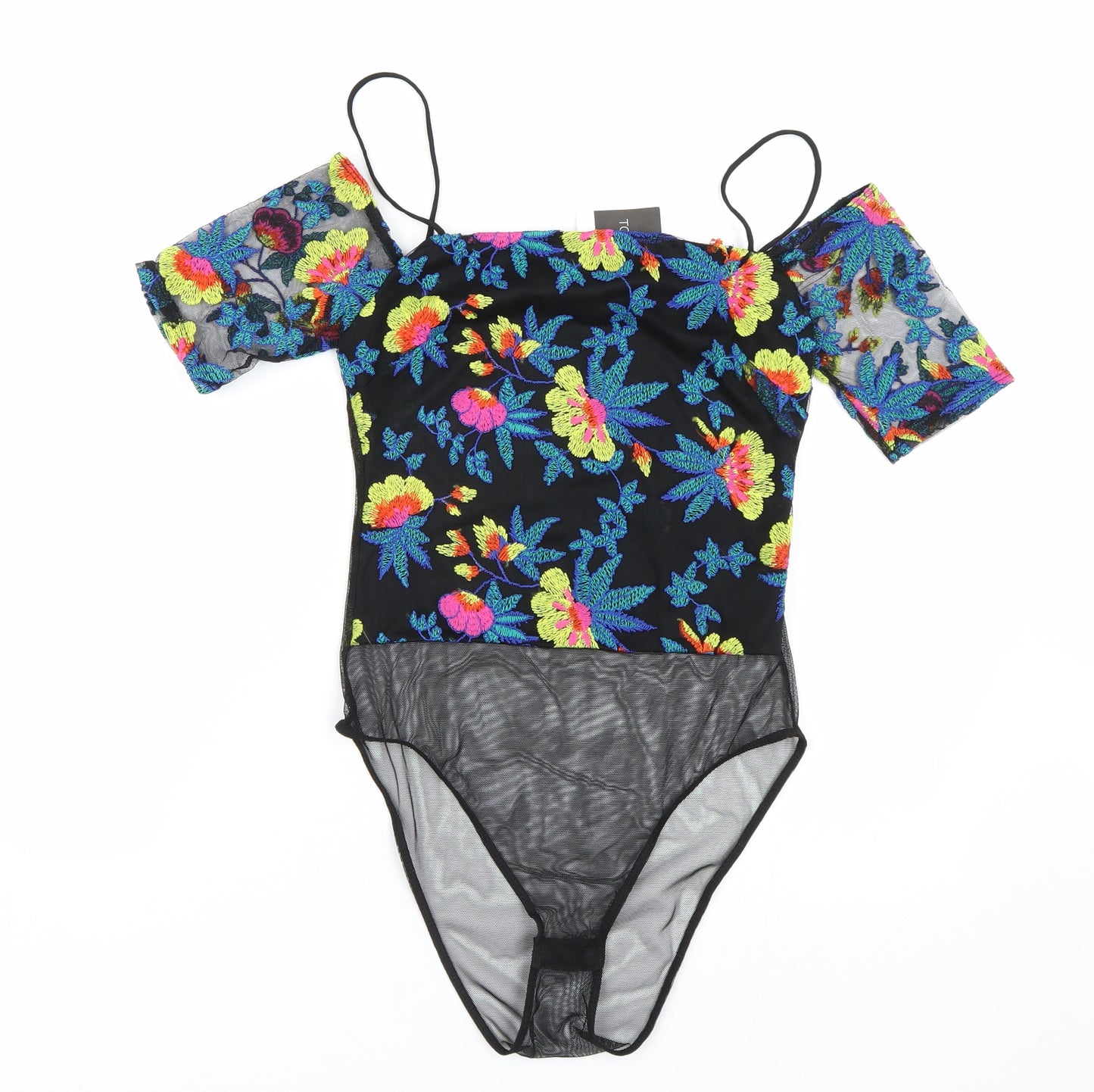 Topshop Womens Multicoloured Floral  Catsuit One-Piece Size 8