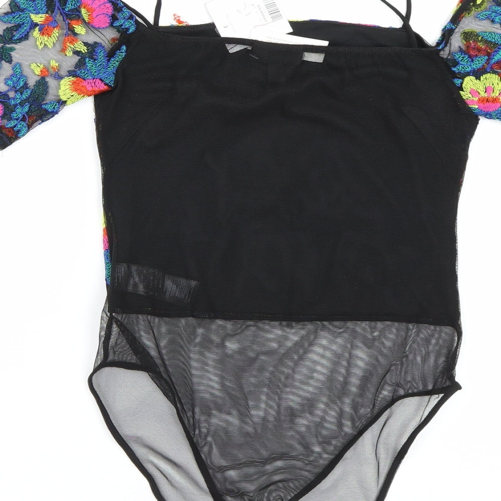 Topshop Womens Multicoloured Floral  Catsuit One-Piece Size 8