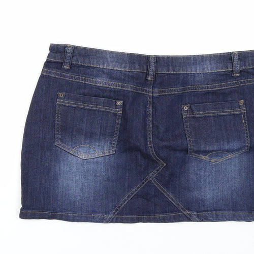 Red Herring Womens Blue  Denim Mini Skirt Size 20