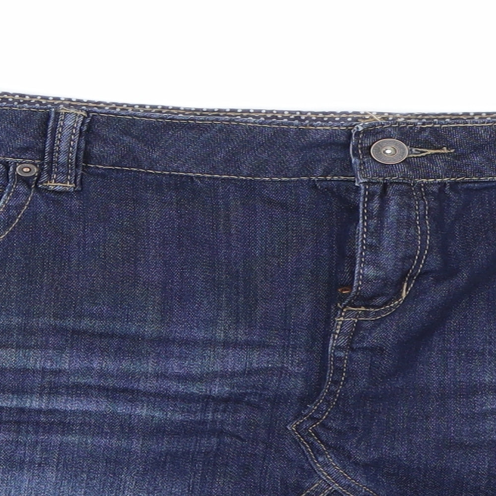 Red Herring Womens Blue  Denim Mini Skirt Size 20