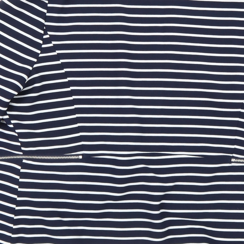 New Look Womens Blue Striped  Cardigan Jumper Size 14