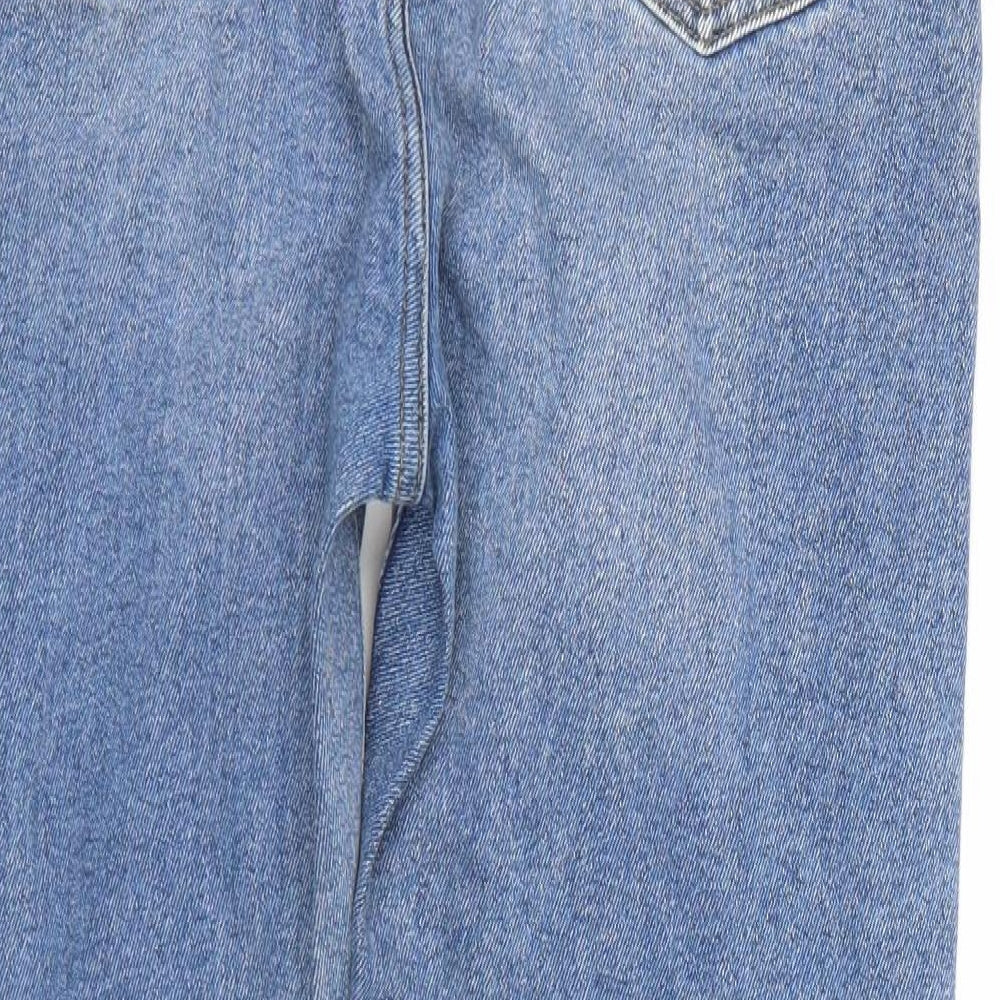 M&S Womens Blue  Denim Straight Jeans Size 16 L25 in