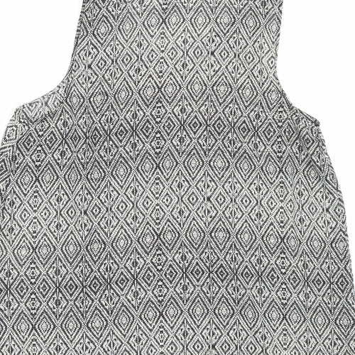 Primark Womens Black Argyle/Diamond  Basic Blouse Size 14