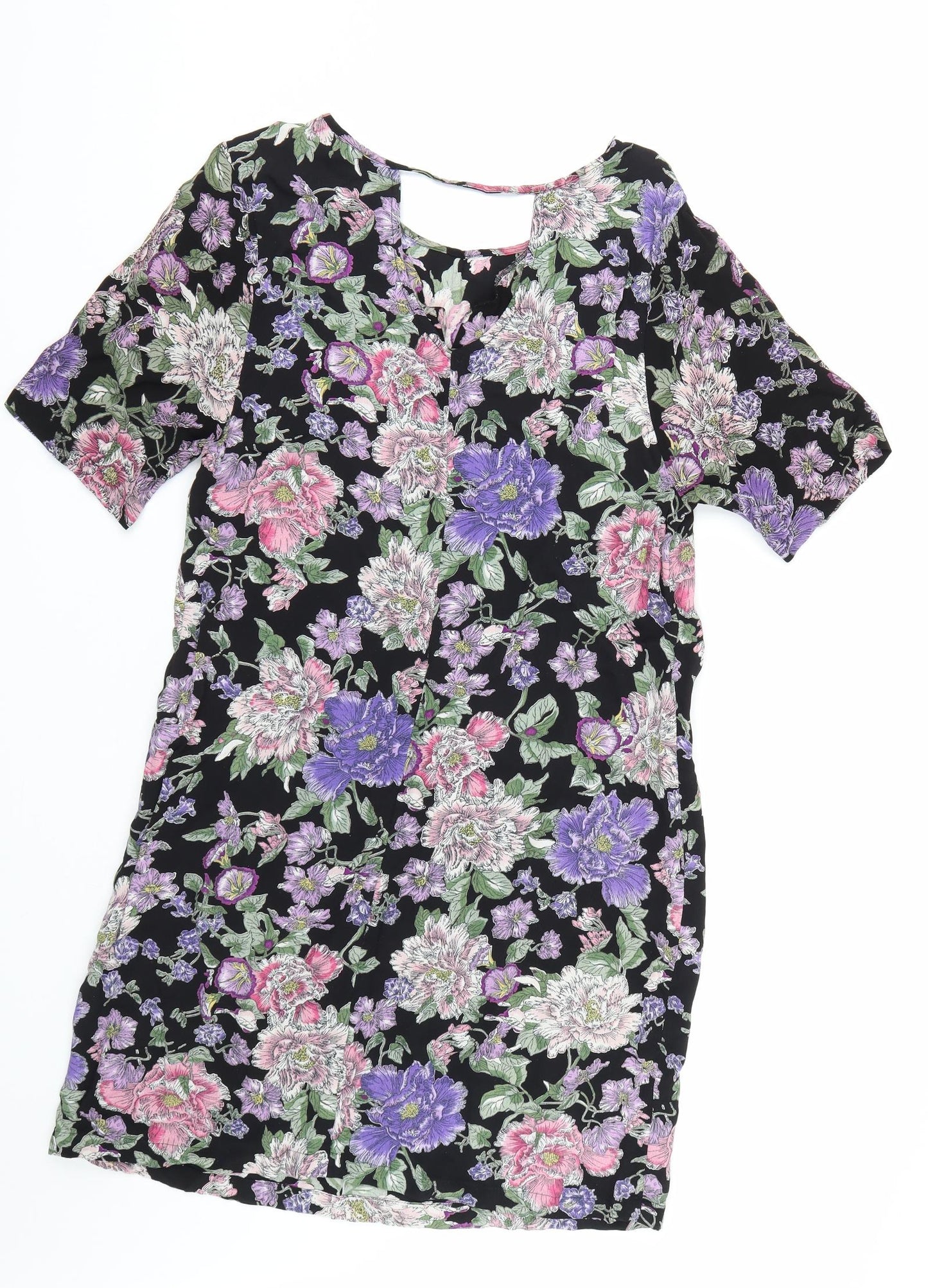 New Look Womens Multicoloured Floral  T-Shirt Dress  Size 16