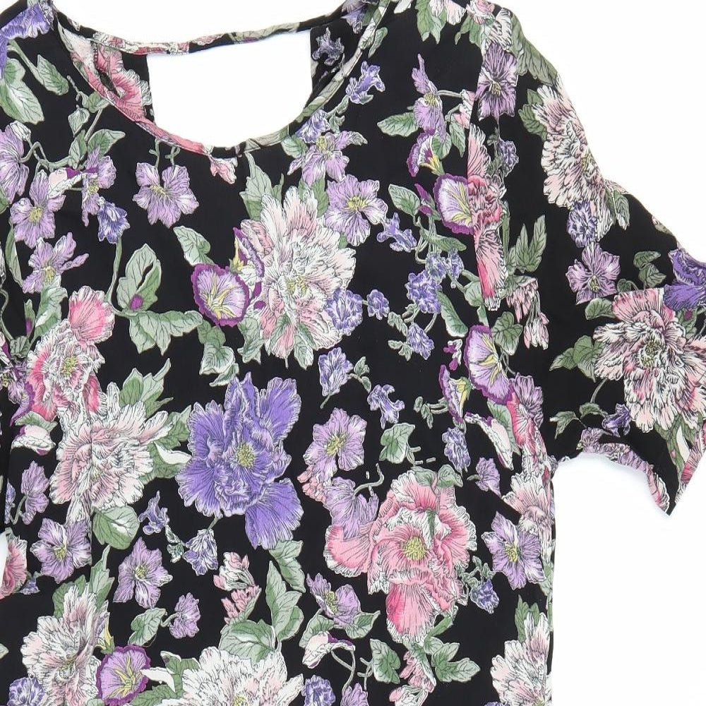 New Look Womens Multicoloured Floral  T-Shirt Dress  Size 16