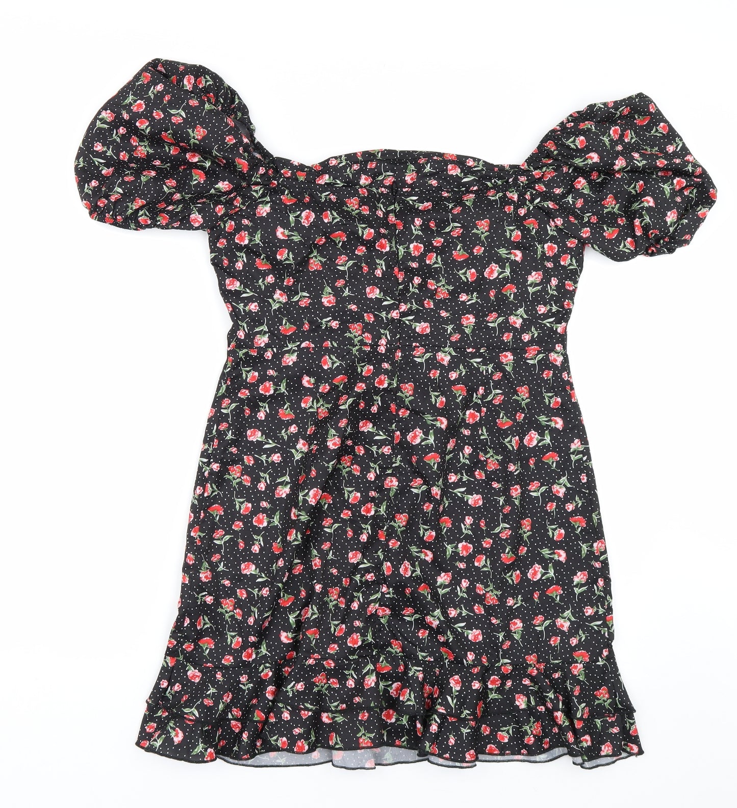 Shien Womens Black Floral  Slip Dress  Size L