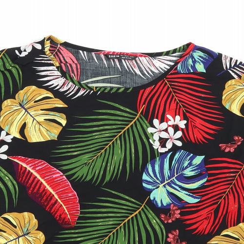 Shien Womens Multicoloured Floral  Basic Blouse Size L