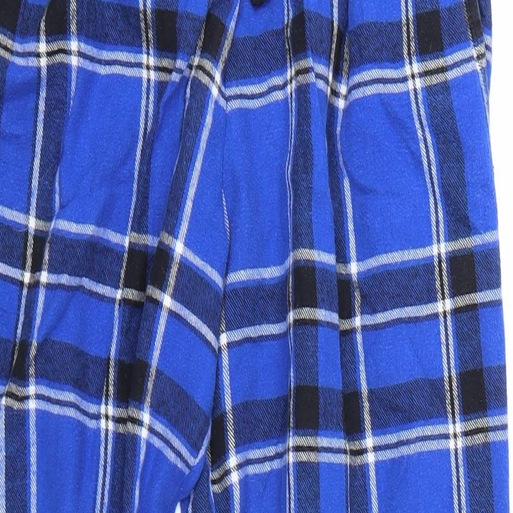 George Mens Blue Plaid   Pyjama Pants Size S