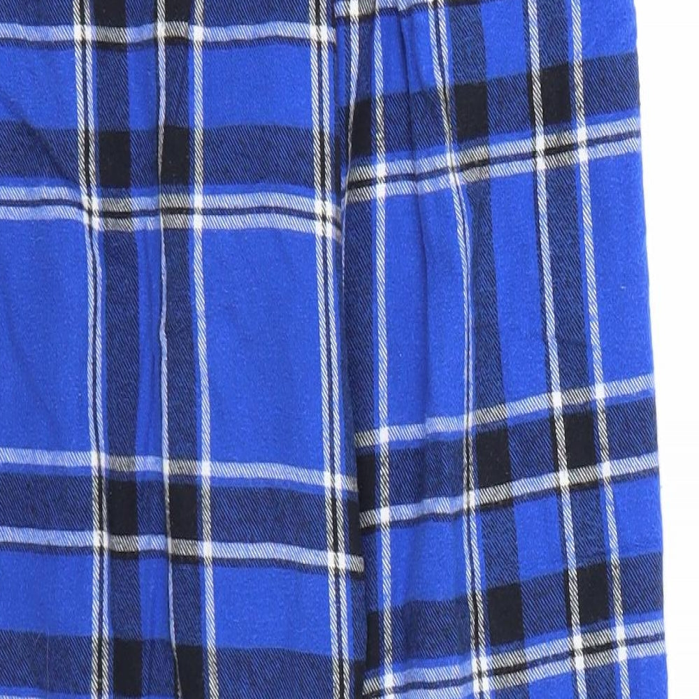 George Mens Blue Plaid   Pyjama Pants Size S