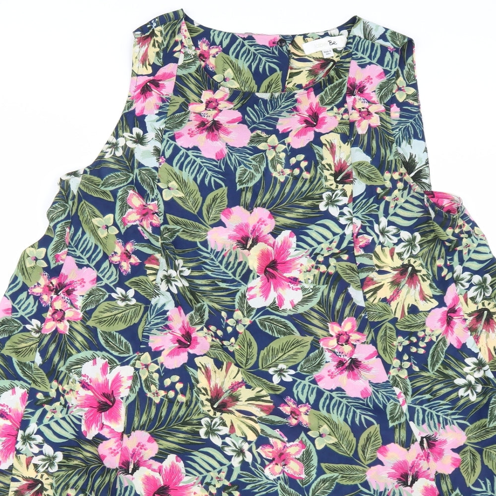 LabelBe Womens Green Floral  Tank Dress  Size 18