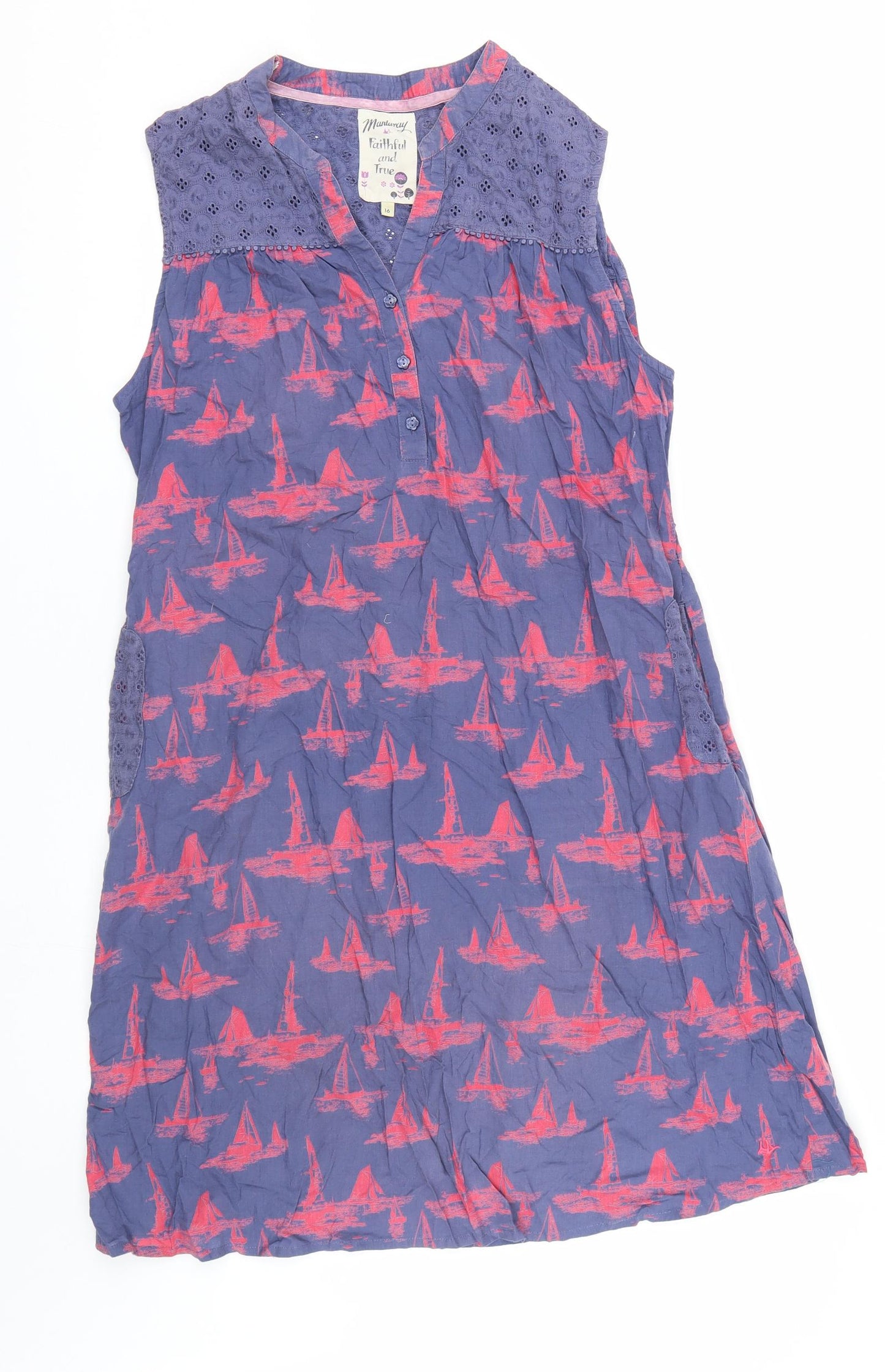Debenhams Womens Orange   Tank Dress  Size 16