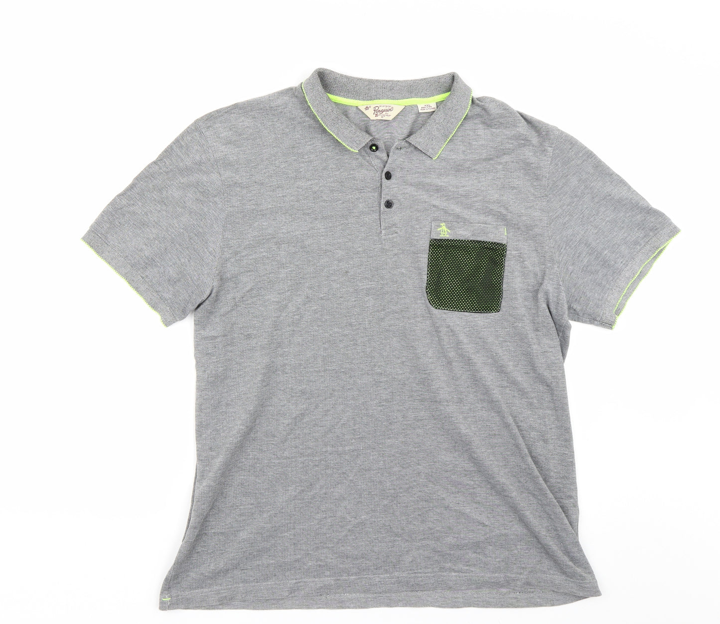 Penguin Mens Grey    Polo Size 2XL