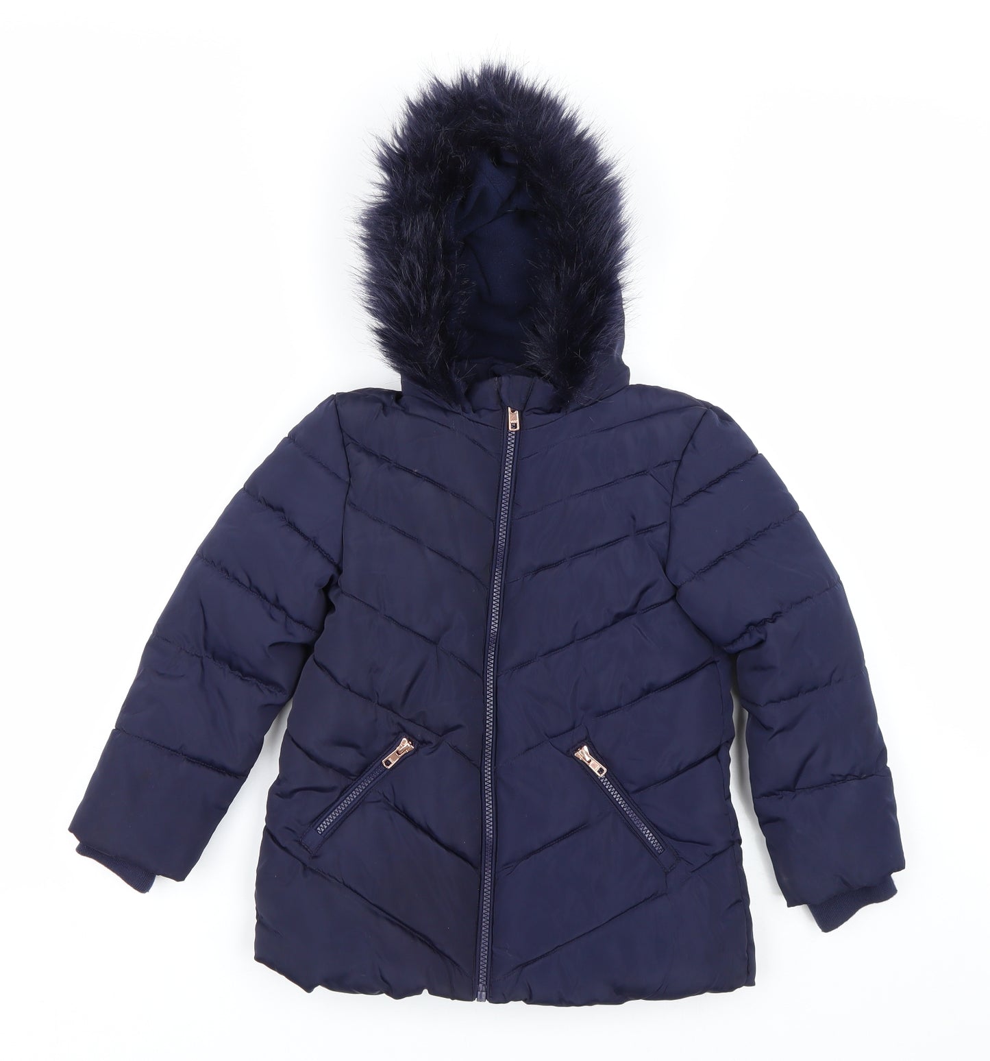 George Girls Blue   Rain Coat Coat Size 6-7 Years