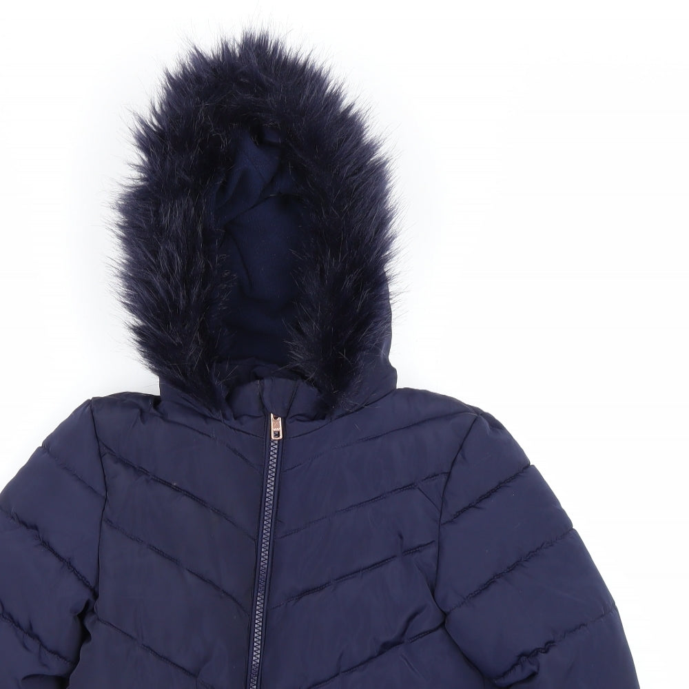 George Girls Blue   Rain Coat Coat Size 6-7 Years
