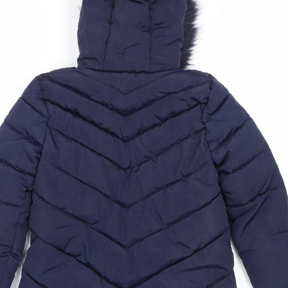 George Girls Blue   Rain Coat Coat Size 6-7 Years