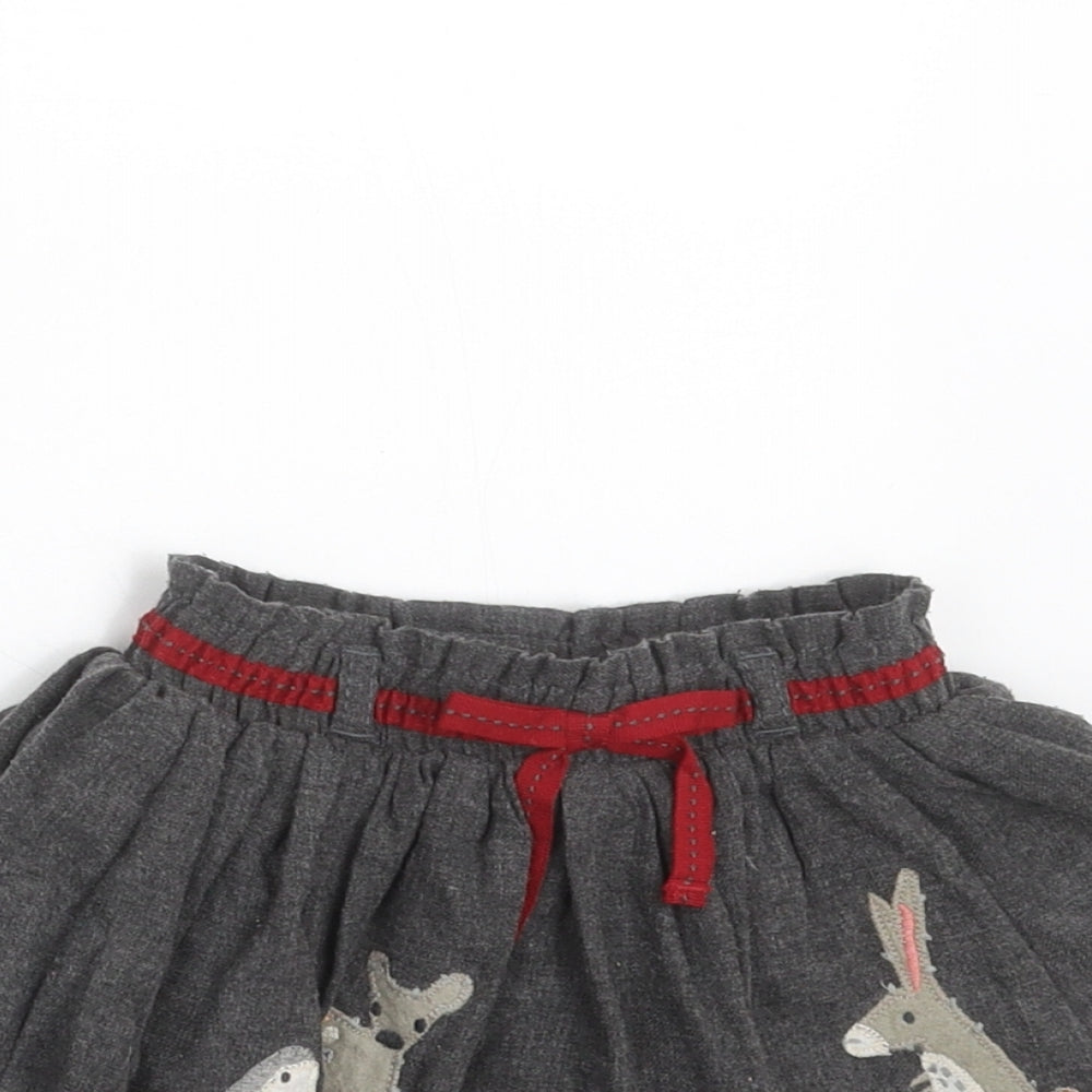 NEXT Girls Grey   A-Line Skirt Size 6-9 Months  - Embroidered detail