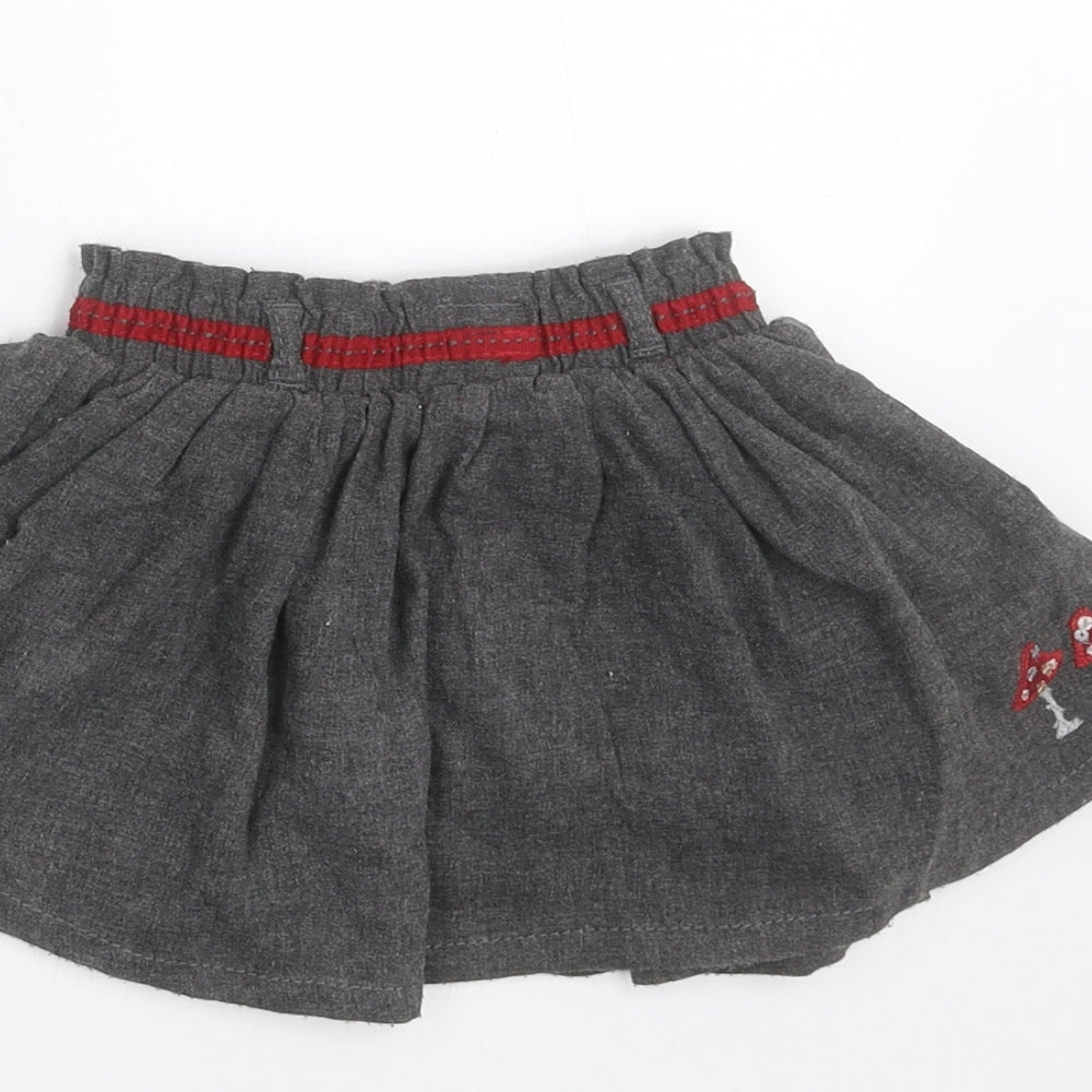 NEXT Girls Grey   A-Line Skirt Size 6-9 Months  - Embroidered detail