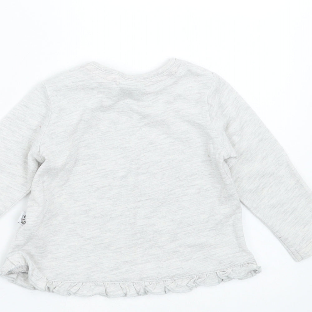 Disney Baby Baby Grey   Basic T-Shirt Size 6-9 Months  - Beauty and the Beast